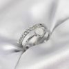 Bouquet Bouqtique Minimal Queen Yazılı Gümüş Renk Pirinç Kadın Yüzük BQT35BYK4090