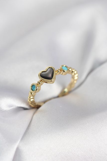 Bouquet Bouqtique Gold Renk Hematit Taşlı Kadın Yüzük BQT35BYK4155