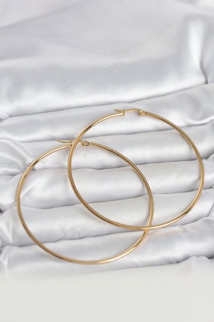 Bouquet Bouqtique 316L Çelik Gold Renk 70 mm Kadın Halka Küpe BQT35BKP11687