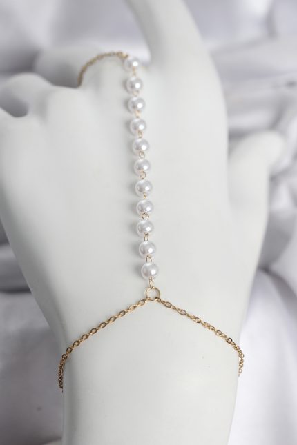 Bouquet Bouqtique 316L Çelik Gold Renk Sıralı İncili Model Kadın Şahmeran BQT35SN744