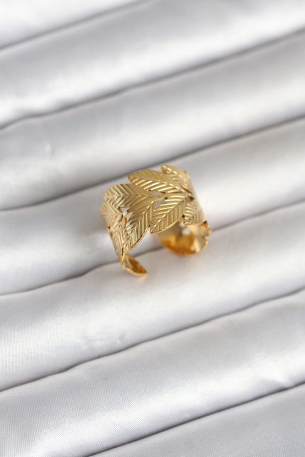 Bouquet Bouqtique 316L Çelik Gold Renk Başak Modeli Kadın Yüzük BQT35BYK4162