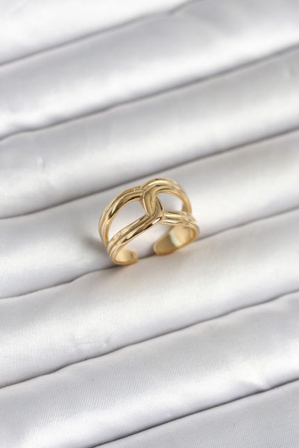 Bouquet Bouqtique 316L Çelik Gold Renk Düğüm Model Kadın Yüzük BQT35BYK4165