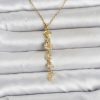Bouquet Bouqtique 316L Çelik Gold Renk Deniz Temalı Y Model Zirkon Taşlı Kadın Kolye BQT35BKO11051