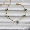 Bouquet Bouqtique 316L Çelik Gold Renk Top Zincirli Nazarlı Kadın Bileklik BQT35BB8388
