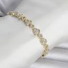 Bouquet Bouqtique Pirinç Gold Renk Zirkon Taşlı Kalp Model Kadın Bileklik BQT35BB8431