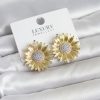 Bouquet Bouqtique Papatya Model Zirkon Taşlı Pirinç Gold Renk Kadın Küpe BQT35BKP11779