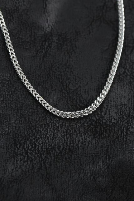 Bouquet Bouqtique 316L Çelik Gümüş Renk Foxtail Model Zincir Erkek Kolye BQT35ERK1410