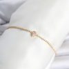 Bouquet Bouqtique Pirinç Gold Renk Pembe Damla Model Su Yolu Kadın Bileklik BQT35BB8477
