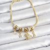 Bouquet Bouqtique Pirinç Gold Renk Charmlı Kadın Bileklik BQT35BB8442