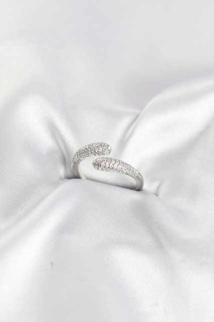 Bouquet Bouqtique Zirkon Taşlı Gümüş Renk Pirinç Yüzük BQT35BYK4186