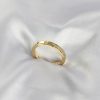 Bouquet Bouqtique Pirinç Gold Renk Yıldız Detaylı Alyans Model Kadın Yüzük BQT35BYK4193