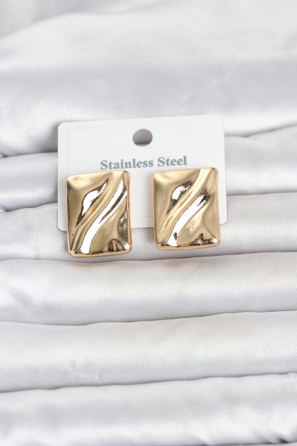 Bouquet Bouqtique 316L Çelik Gold Renk Plaka Model Kadın Küpe BQT35BKP11818