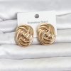 Bouquet Bouqtique 316L Çelik Gold Renk Motif Desen Model Kadın Küpe BQT35BKP11812
