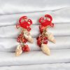 Bouquet Bouqtique Kırmızı Yengeç Model Deniz Kabuğu Detaylı Kadın Küpe BQT35BKP11847