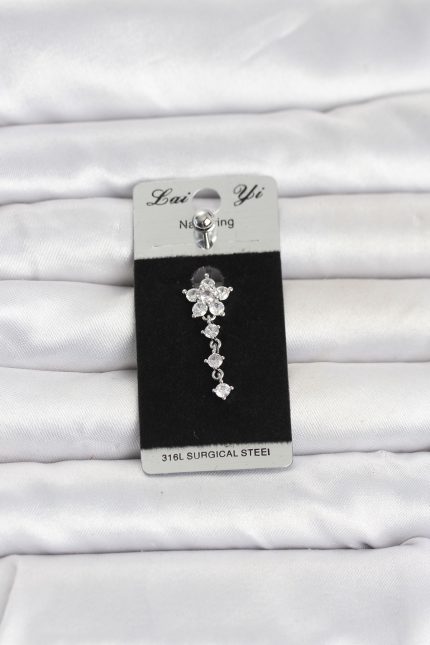 Bouquet Bouqtique 316L Cerrahi Çelik Sallantılı Çiçek Model Göbek Piercing BQT35PR1381