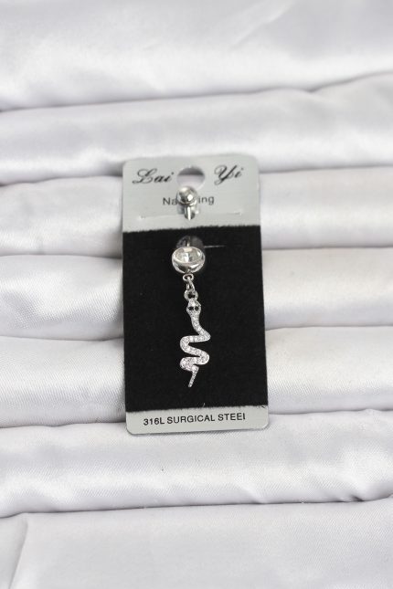 Bouquet Bouqtique 316L Cerrahi Çelik Sallantılı Yılan Model Göbek Piercing BQT35PR1392