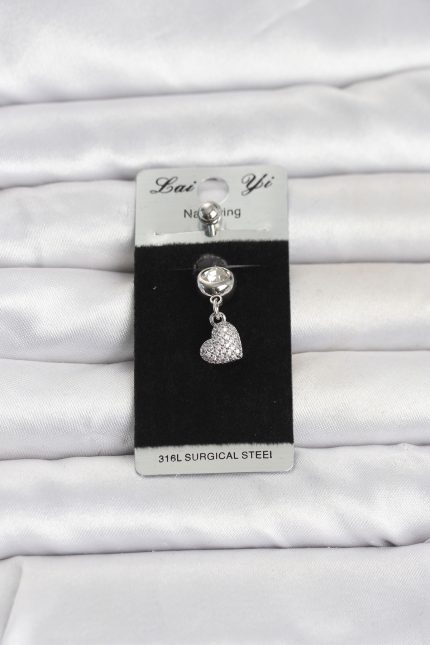 Bouquet Bouqtique 316L Cerrahi Çelik Sallantılı Kalp Model Göbek Piercing BQT35PR1404