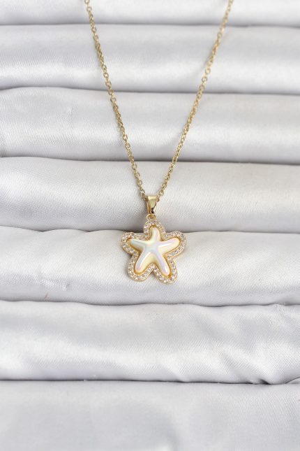 Bouquet Bouqtique 316L Çelik Zincir Gold Renk Deniz Yıldızı Model Kadın Kolye BQT35BKO11084