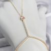 Bouquet Bouqtique Gold Renk Pirinç Zirkon Taşlı Pembe Kalp Model Şahmeran BQT35SN771