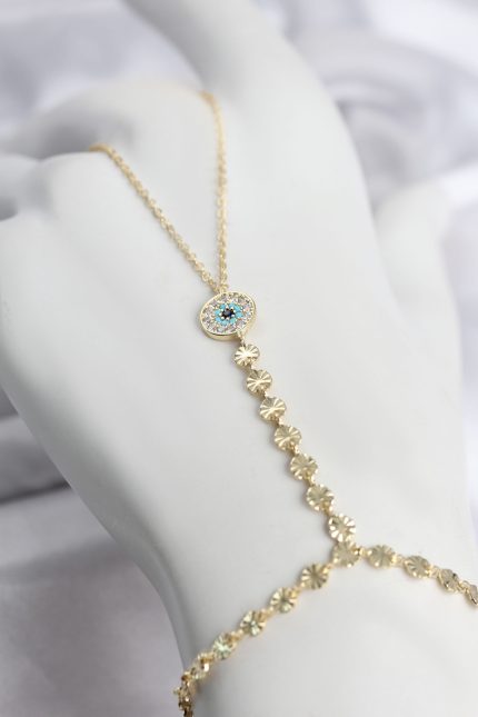 Bouquet Bouqtique Gold Renk Pirinç Zirkon Taşlı Nazar Model Şahmeran BQT35SN773