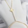 Bouquet Bouqtique Gold Renk Pirinç Lazerli Yonca Model Zirkon Taşlı Şahmeran BQT35SN777