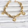 Bouquet Bouqtique 316L Çelik Gold Renk Charmlı Kalın Burgu Model Kadın Bileklik BQT35BB8558