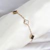Bouquet Bouqtique 316L Çelik Gold Renk Siyah Beyaz Baby Yonca Model Kadın Bileklik BQT35BB8557