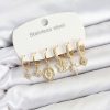 Bouquet Bouqtique 316L Çelik Gold Renk Zirkon Taşlı Charm Detaylı Kadın Küpe Seti BQT35BKP11878