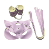 Bouquet Bouqtique Fantezi Deri Seksi Lila Kedi Maske Kelepçe Kırbaç Seti ( 3’lü set) BQT355370