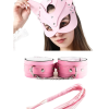 Bouquet Bouqtique Fantezi Deri Seksi Pembe Kedi Maske Kelepçe Kırbaç Seti ( 3'lü set) BQT355368