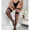 Bouquet Bouqtique Fantezi Kadın Siyah Dantel Bacak Bantlı String Jartiyer Çorap Takımı BQT350046