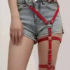 Şık Deri Tek Bacaklı Jartiyer Harness - APFT942