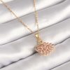 Bouquet Bouqtique 316L Çelik Gold Renk Zincir Pembe Zirkon Taşlı Kuğu Model Kadın Kolye BQT35BKO8400