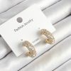 Bouquet Bouqtique Pirinç Zirkon Taşlı Halka Model Gold Renk Kadın Küpe BQT35BKP10634