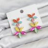 Bouquet Bouqtique Karışık Renkli Kristal Çiçek Küpe BQT35BKP11908