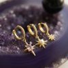 Bouquet Bouqtique 3 lü Set Küpe Gold Renk Kutup Yıldızı Model BQT35BKP11950