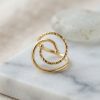 Bouquet Bouqtique Gold Renk Geometrik Çift Halka Yüzük BQT35BYK4207