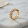 Bouquet Bouqtique Gold Renk Sıralı Zirkon Taşlı Kadın Yüzük BQT35BYK4217