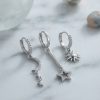 Bouquet Bouqtique 3 lü Set Ay Yıldız ve Güneş Model Gümüş Renk Kadın Küpe BQT35BKP11957