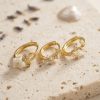 Bouquet Bouqtique 3 lü Set Çiçek Model Gold Renk Kadın Küpe BQT35BKP11960
