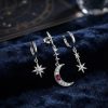 Bouquet Bouqtique Gümüş Renk 3 lü Ay ve Yıldız Model Küpe BQT35BKP11965