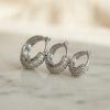 Bouquet Bouqtique Gümüş Renk 3 lü Zirkon Taşlı Halka Küpe Set BQT35BKP11967