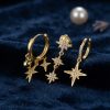Bouquet Bouqtique Kutup Yıldızı Model Gold Renk 3 lü Küpe Set BQT35BKP11974