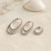 Bouquet Bouqtique Gümüş Renk Oval Halka Model Zirkon Taşlı 3 lü Küpe Set BQT35BKP11975