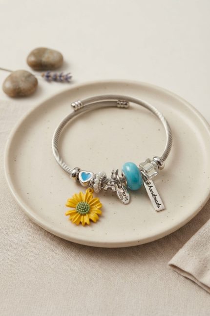 Bouquet Bouqtique Sarı Papatya Charmlı Bileklik BQT35BB8820