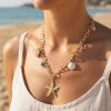 Bouquet Bouqtique Deniz Yıldızı Charm Detaylı Gold Renk Zincir Kolye BQT35BKO11165