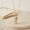 Bouquet Bouqtique 316L Çelik Zincir Gold Renk Zirkon Taşlı Jellyfish Model Kolye BQT35BKO11172
