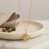 Bouquet Bouqtique 316L Çelik Zincir Gold Renk Zirkon Taşlı Yonca Model Kolye BQT35BKO11176