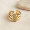 Bouquet Bouqtique Clariss Parallel Luxury Zirkon Taşlı Gold Renk Yüzük BQT35BYK4225
