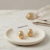 Bouquet Bouqtique 316L Çelik Gold Renk Kalın Halka Tasarım Model Küpe BQT35BKP12042